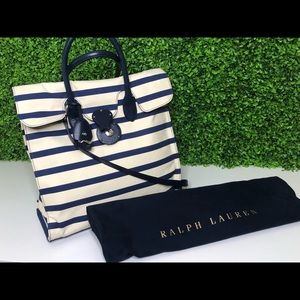 Ralph Lauren Ricky Nautical Canvas Tote